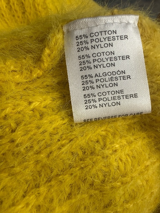 SMILE Yellow Open Front Cardigan S/M - Picture 4 of 4